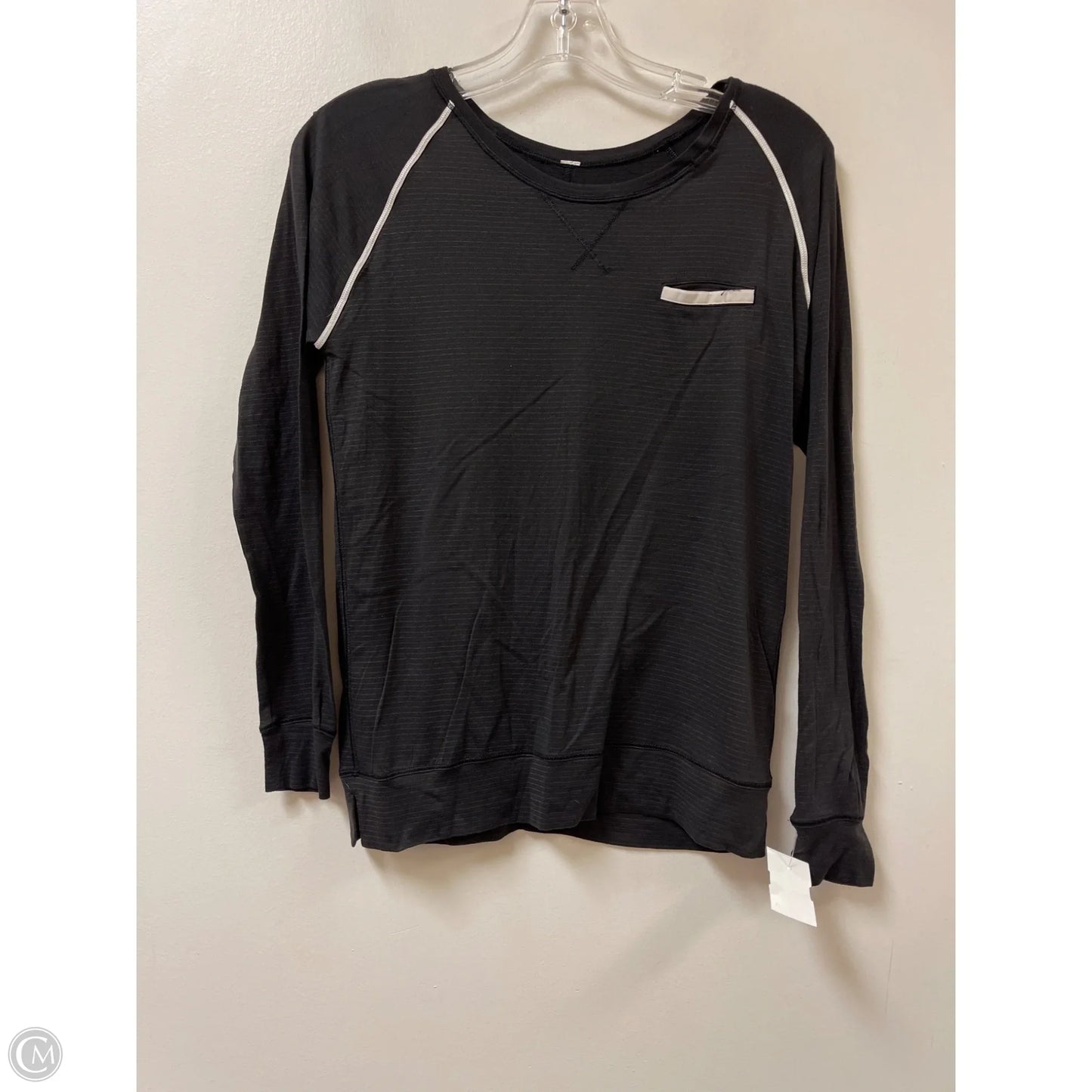 Athletic Top Long Sleeve Crewneck By Lululemon In Grey, Size: S