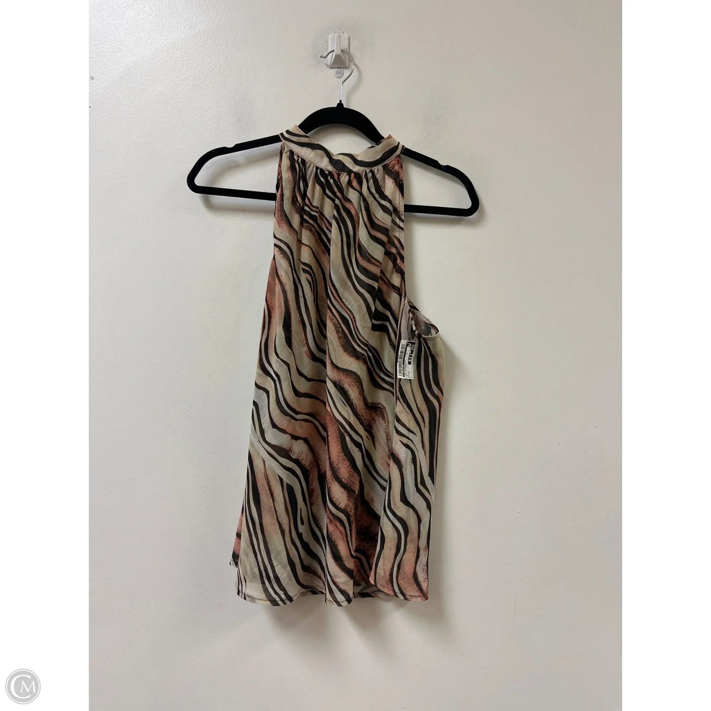 Top Sleeveless By Liverpool In Black & Cream, Size: M