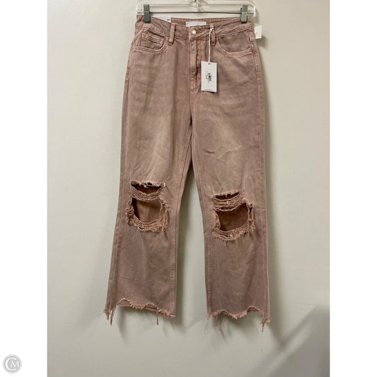 Jeans Flared By Vervet In Pink, Size: 2