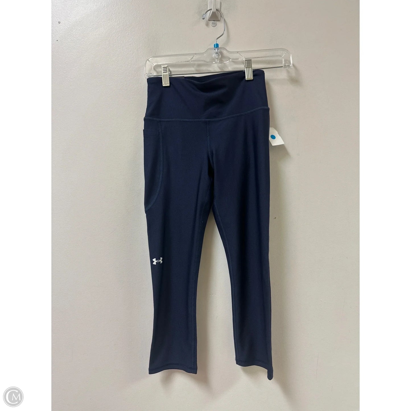 Athletic Leggings By Under Armour In Navy, Size: S