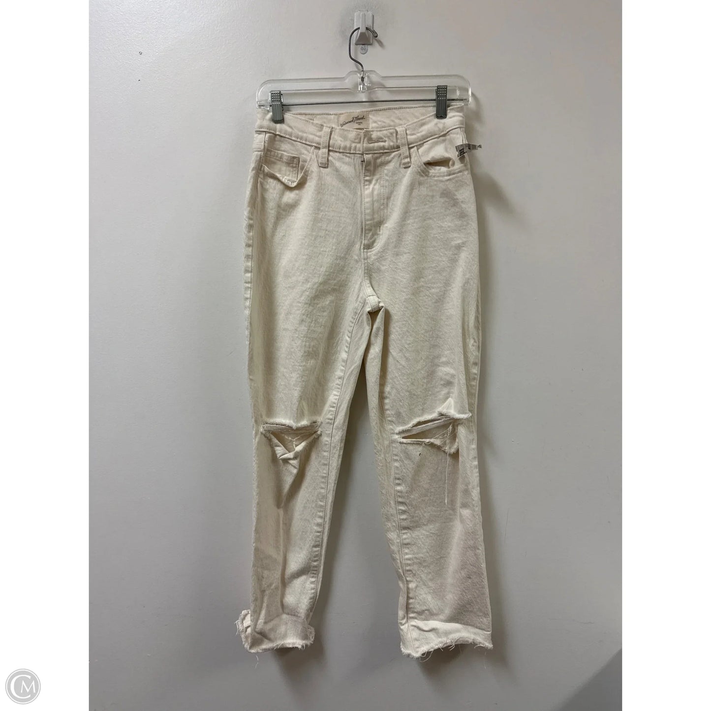 Jeans Straight By Universal Thread In Cream Denim, Size: 4
