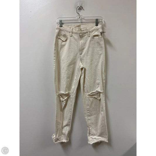 Jeans Straight By Universal Thread In Cream Denim, Size: 4