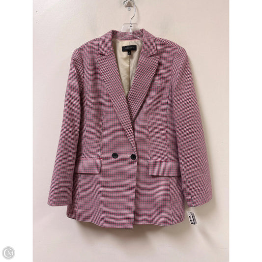 Blazer By Talbots In Grey & Pink, Size: L