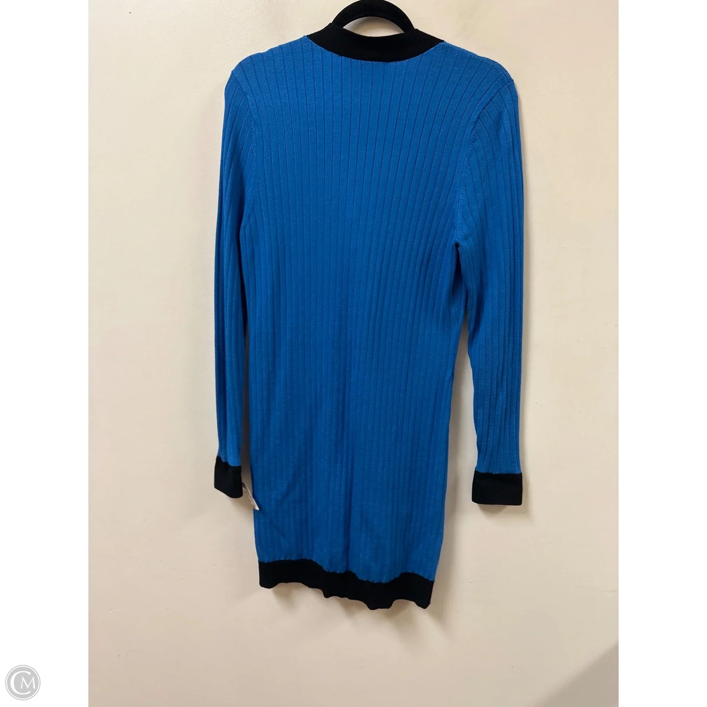 Sweater Cardigan By White House Black Market In Black & Blue, Size: L