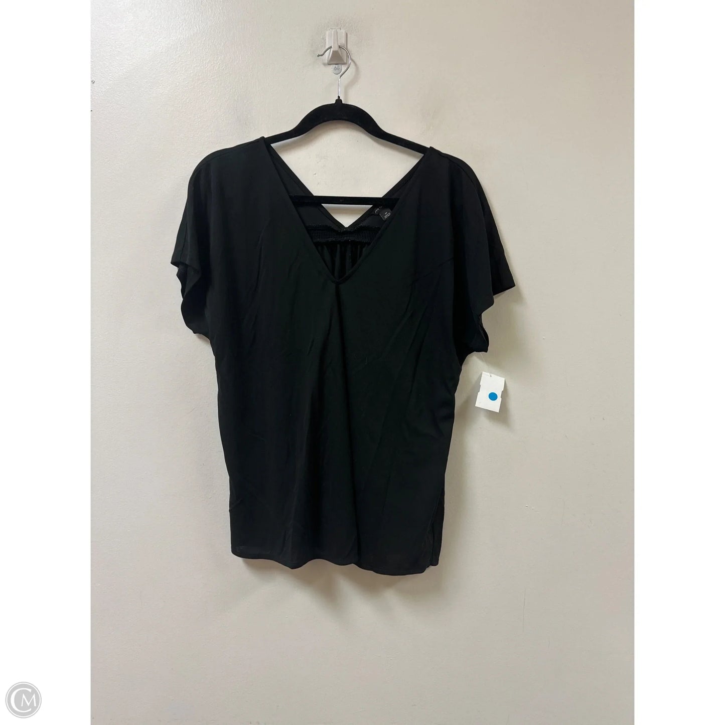 Top Short Sleeve By Ann Taylor In Black, Size: Xs