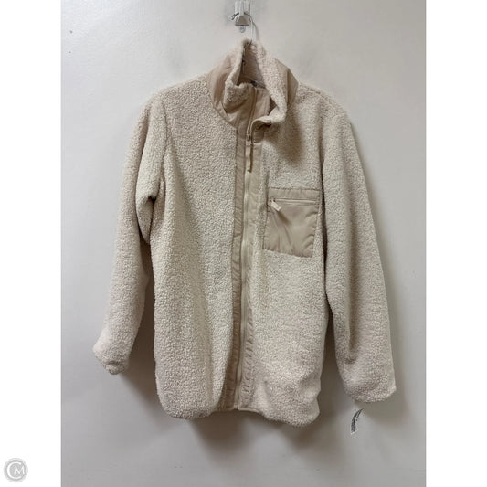 Jacket Faux Fur & Sherpa By Mono B In Cream, Size: L