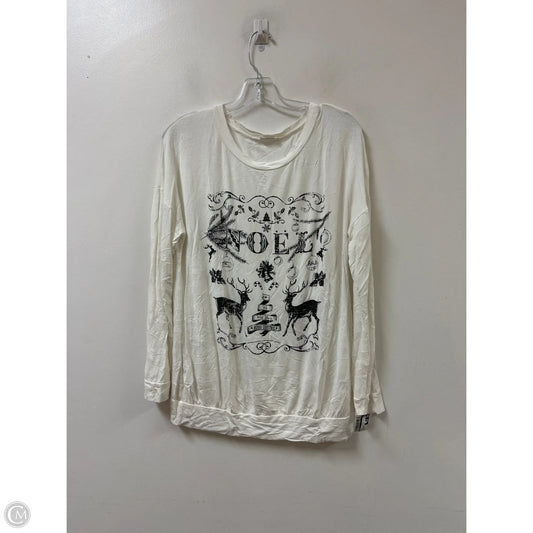 Top Long Sleeve By Blumin In White, Size: M