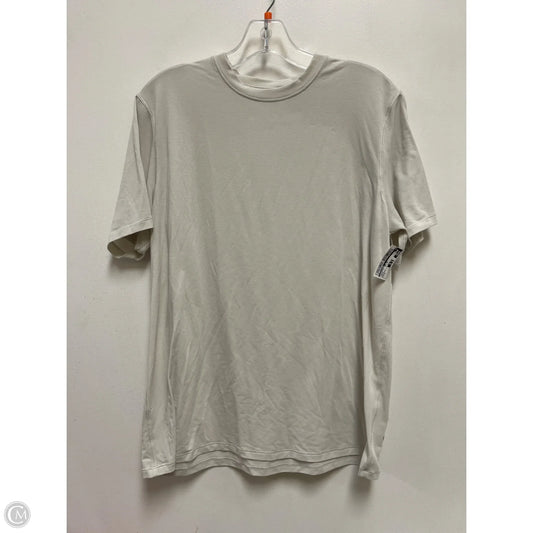 Athletic Top Short Sleeve By Lululemon In Cream, Size: M