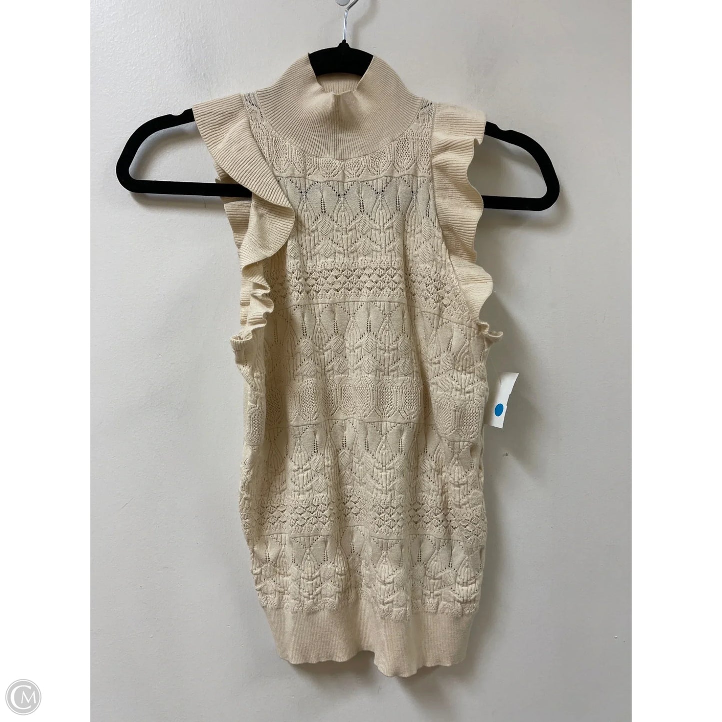 Top Sleeveless By Who What Wear In Cream, Size: Xs