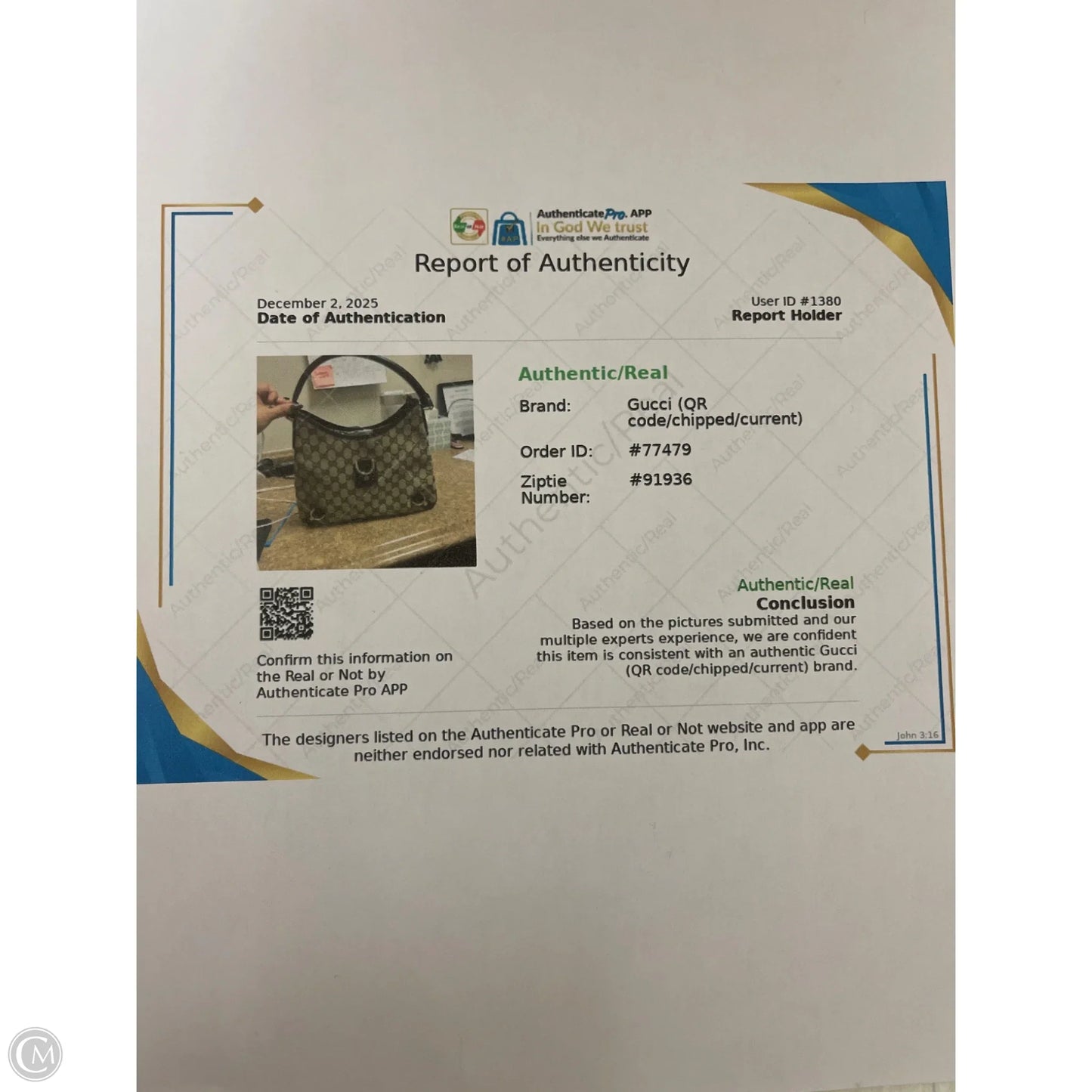 Handbag Luxury Designer By Gucci, Size: Medium