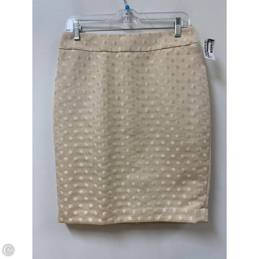 Skirt Midi By Ann Taylor In Cream, Size: 4