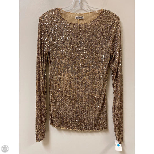 Top Long Sleeve By Free People In Gold, Size: S