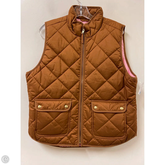 Vest Puffer & Quilted By J. Crew In Brown, Size: L