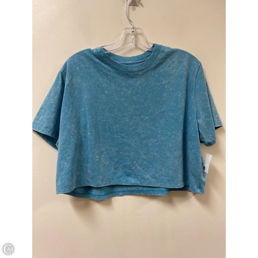 Athletic Top Short Sleeve By Under Armour In Blue, Size: S
