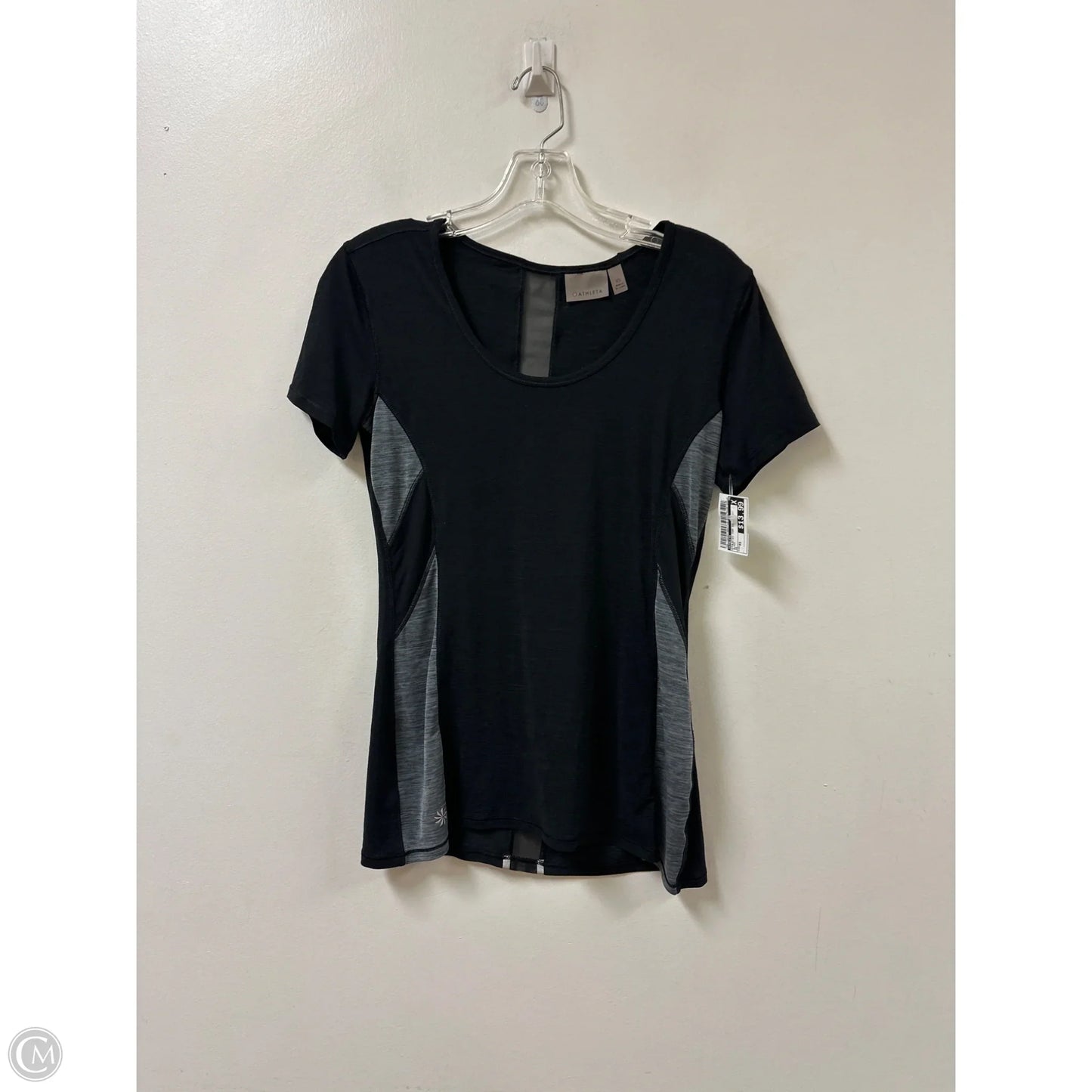 Athletic Top Short Sleeve By Athleta In Black, Size: Xs