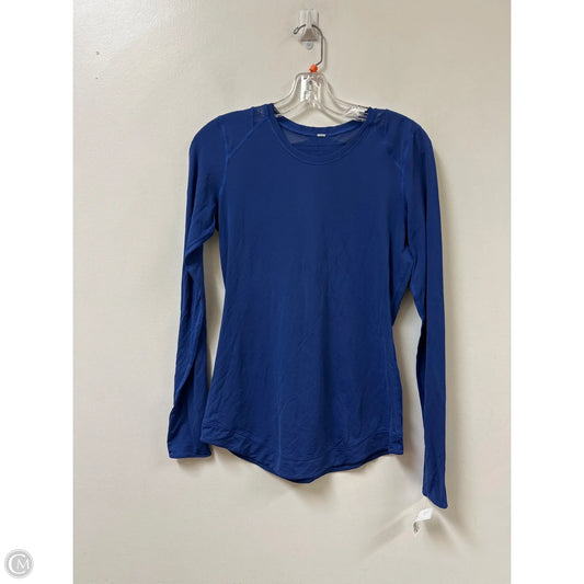 Athletic Top Long Sleeve Crewneck By Lululemon In Blue, Size: S