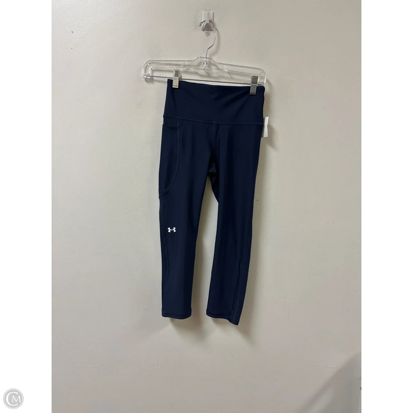 Athletic Leggings By Under Armour In Navy, Size: Xs