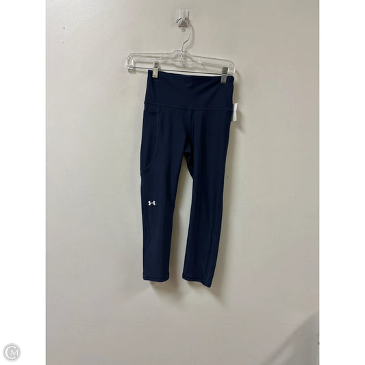 Athletic Leggings By Under Armour In Navy, Size: Xs