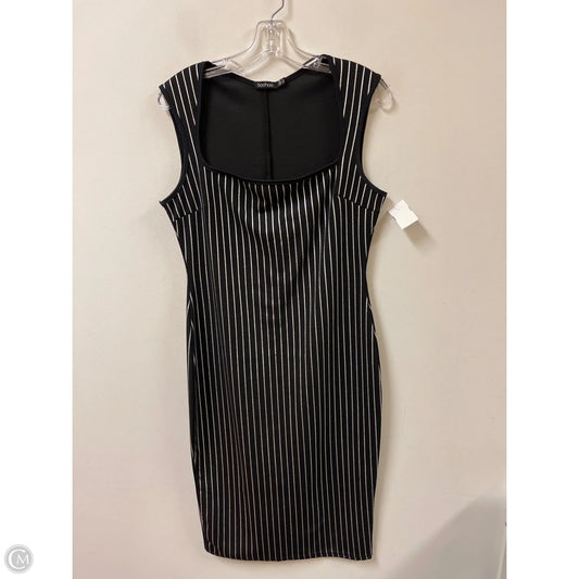Dress Casual Midi By Boohoo Boutique In Striped Pattern, Size: M