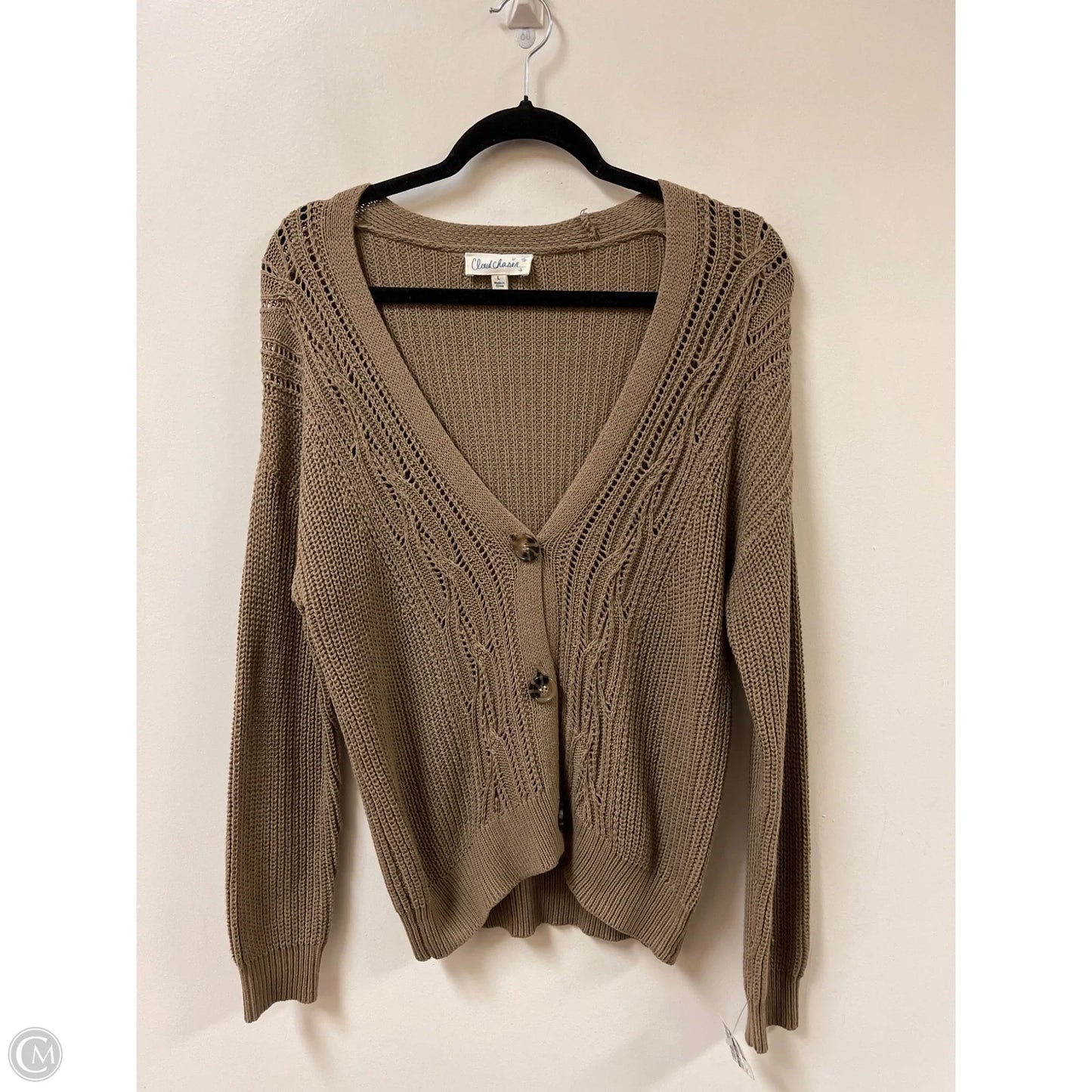 Sweater Cardigan By Cloud Chaser In Brown, Size: L