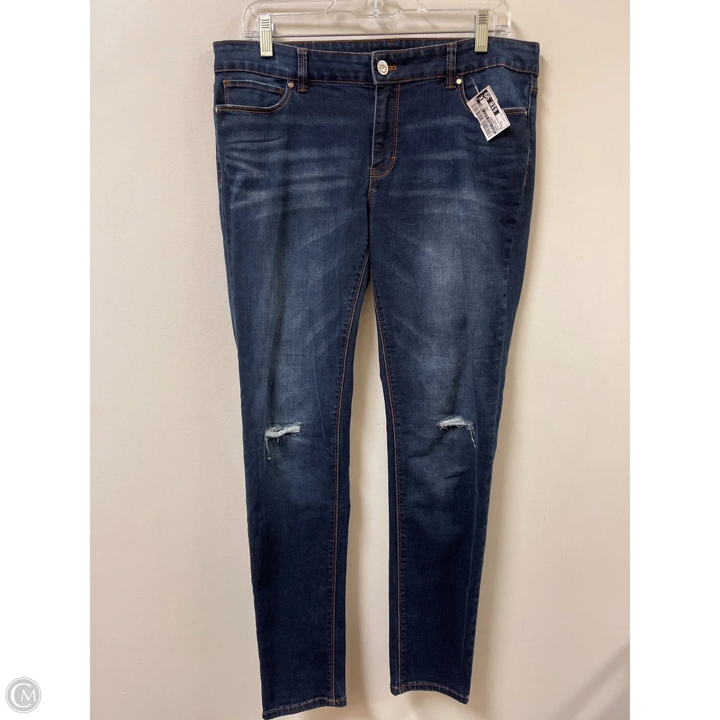 Jeans Skinny By White House Black Market In Blue Denim, Size: 8