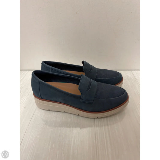 Shoes Flats By Clarks In Blue, Size: 9.5