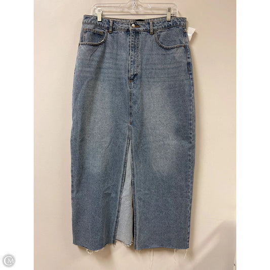Skirt Maxi By Clothes Mentor In Blue Denim, Size: 16