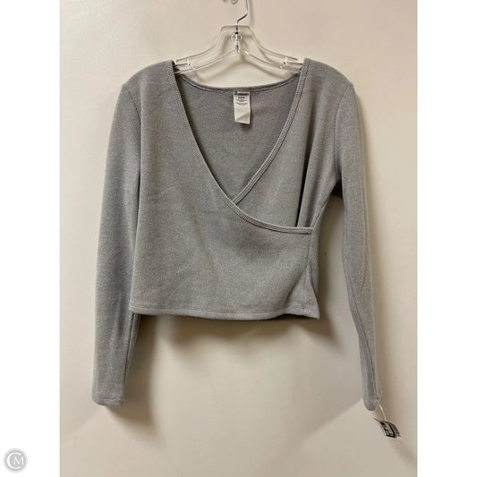 Top Long Sleeve By No Boundaries In Grey, Size: M