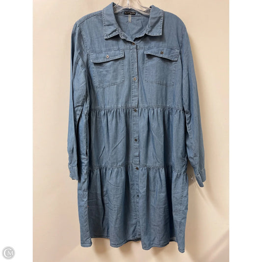 Dress Casual Short By Clothes Mentor In Blue Denim, Size: L