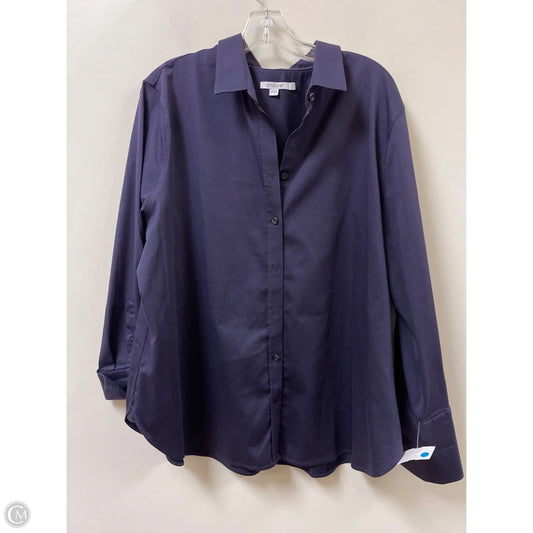 Blouse Long Sleeve By Chicos In Purple, Size: Xl