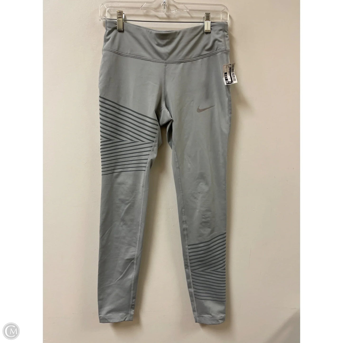 Athletic Leggings By Nike In Grey, Size: S