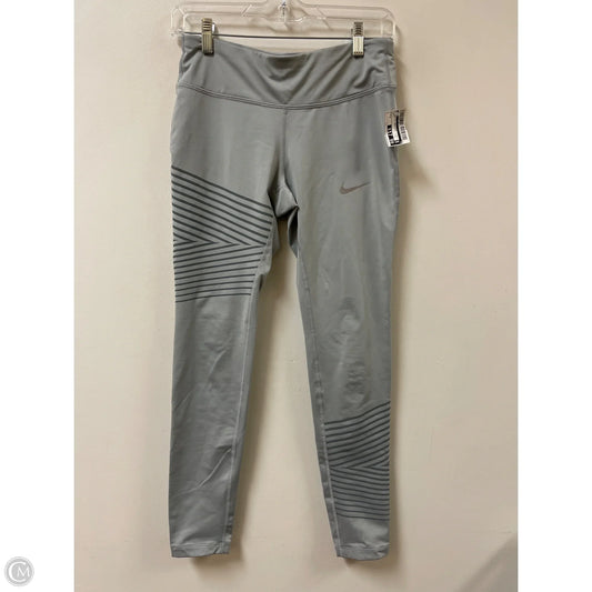 Athletic Leggings By Nike In Grey, Size: S