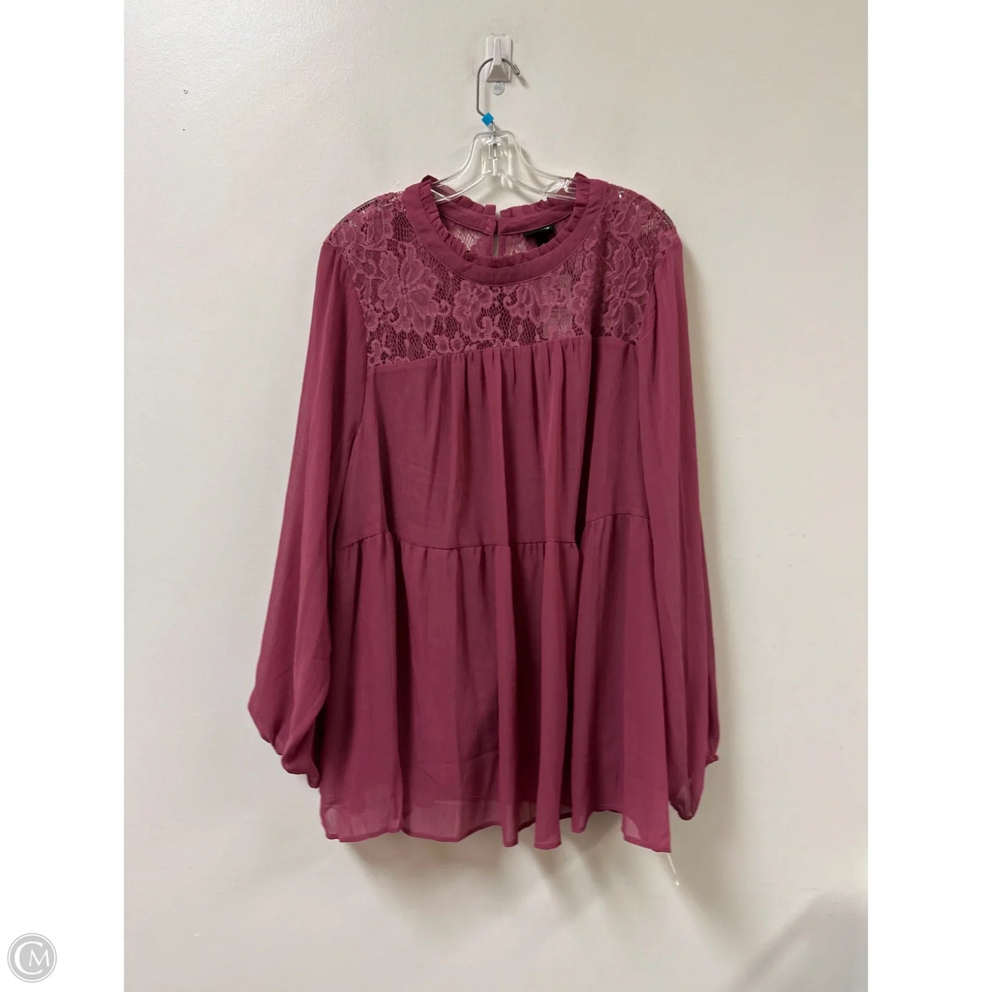 Top Long Sleeve By Torrid In Purple, Size: 4x