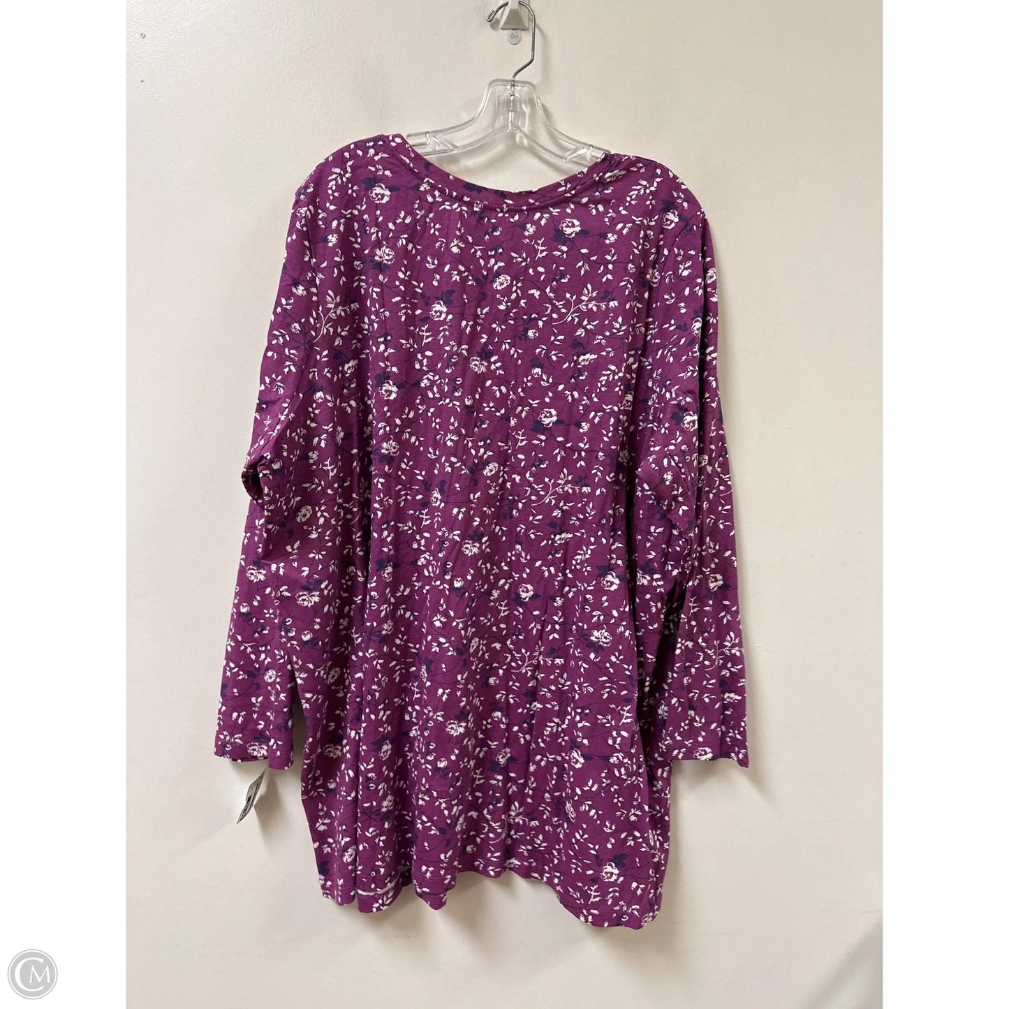 Top Long Sleeve By Woman Within In Purple, Size: 3x