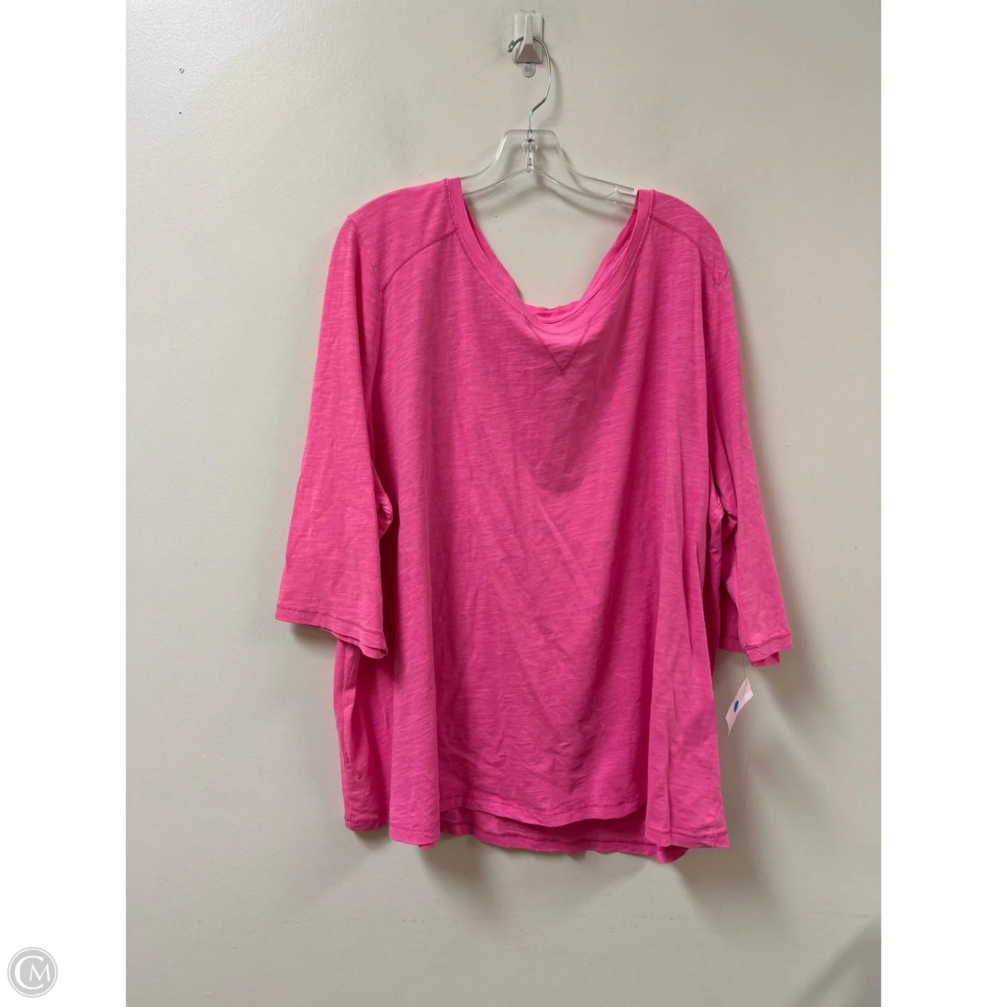 Top Long Sleeve By Catherines In Pink, Size: 3x