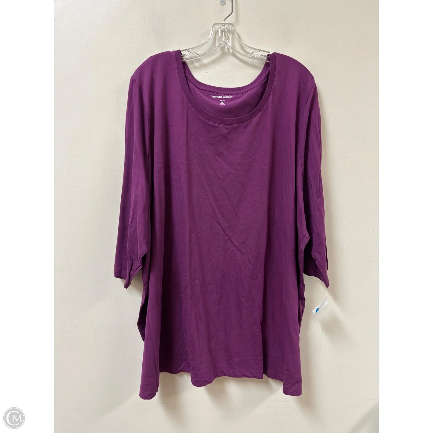 Top Long Sleeve By Woman Within In Purple, Size: 3x