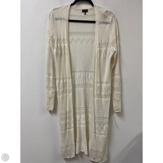 Sweater Cardigan By Buckle Black In Cream, Size: L