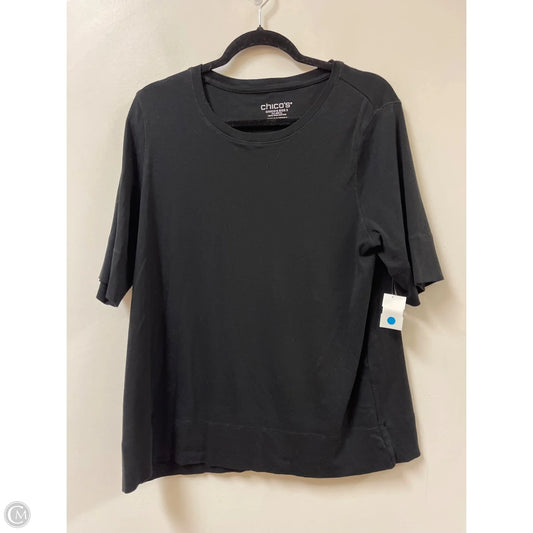 Top Short Sleeve By Chicos In Black, Size: Xl
