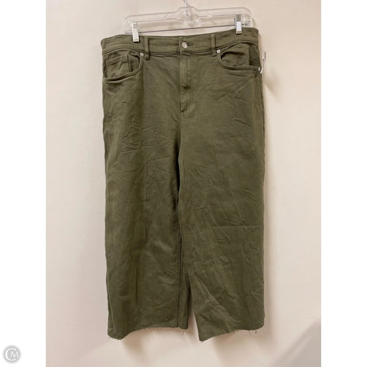 Jeans Wide Leg By Loft In Green Denim, Size: 12