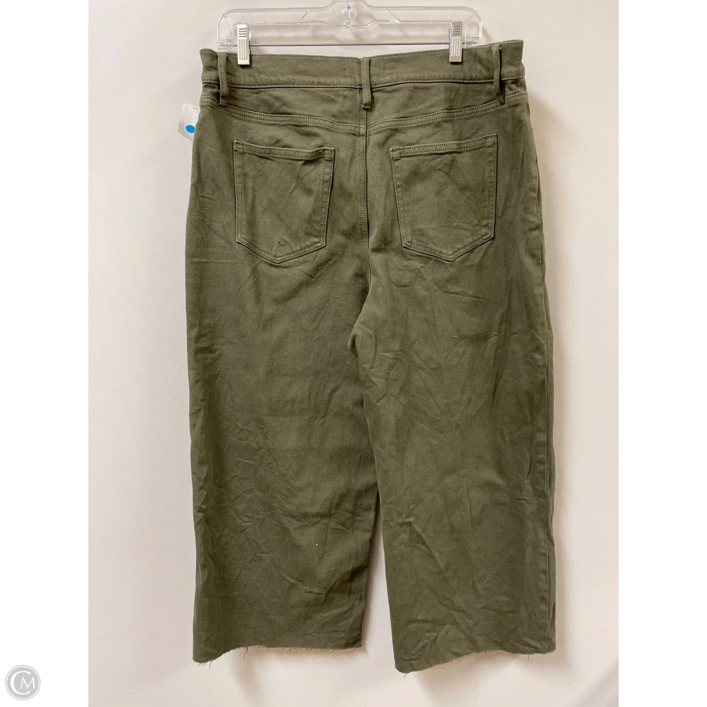 Jeans Wide Leg By Loft In Green Denim, Size: 12