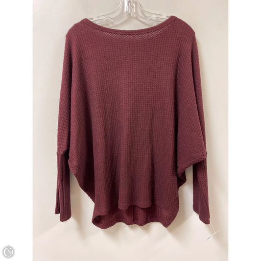 Top Long Sleeve By Clothes Mentor In Red, Size: M