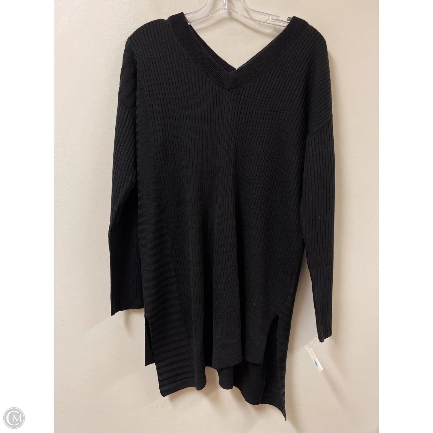 Tunic Long Sleeve By Kaari Blue In Black, Size: M