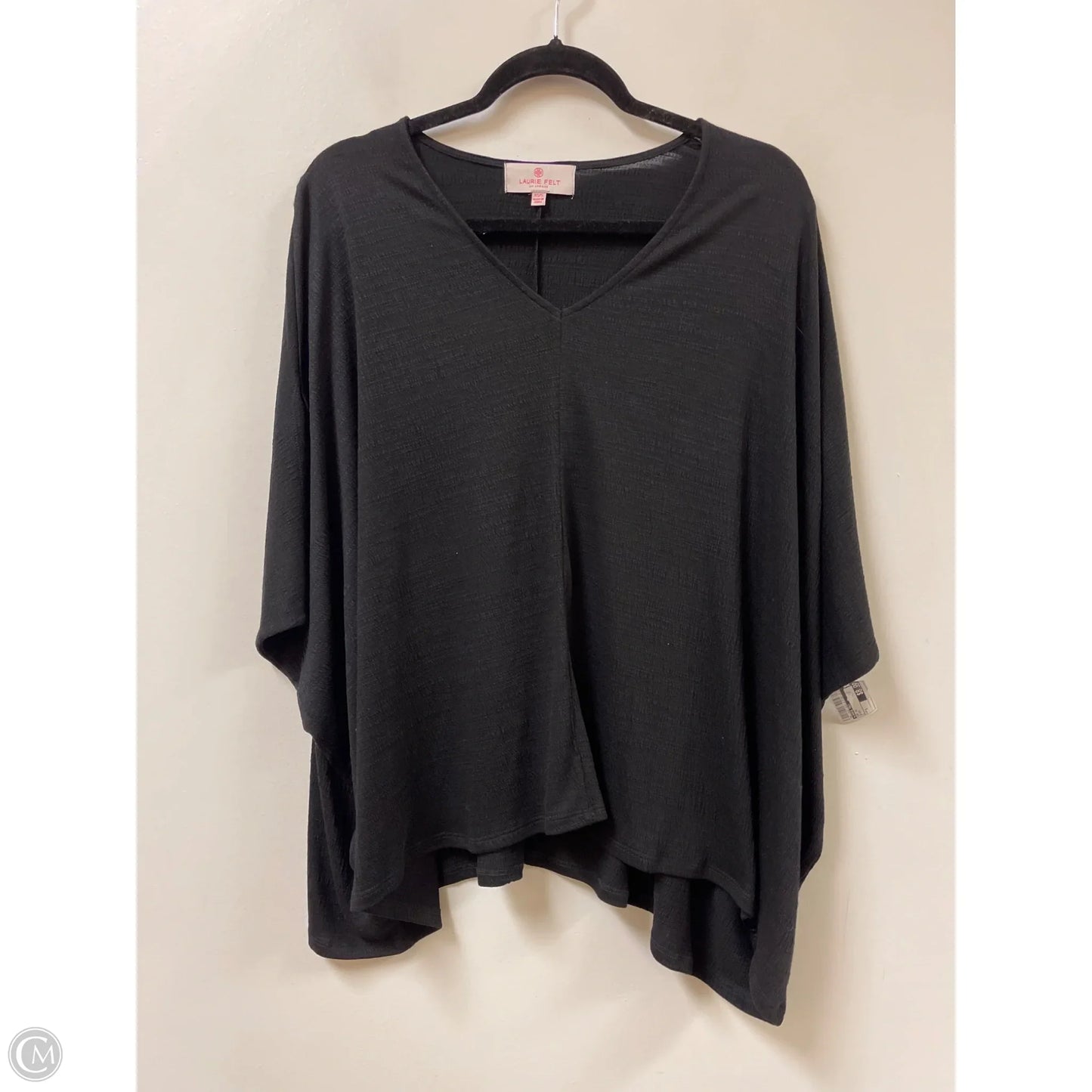 Top Short Sleeve By Laurie Felt In Black, Size: S