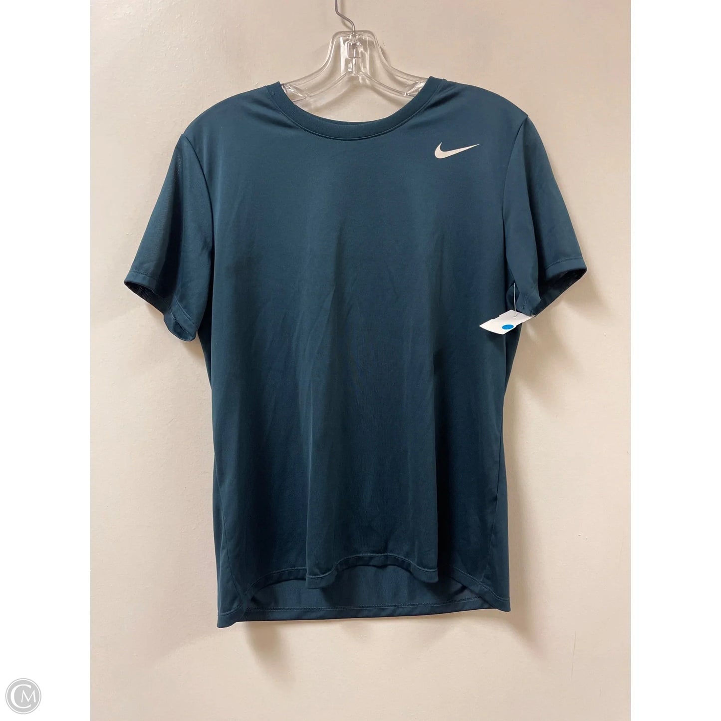 Athletic Top Short Sleeve By Nike In Navy, Size: M