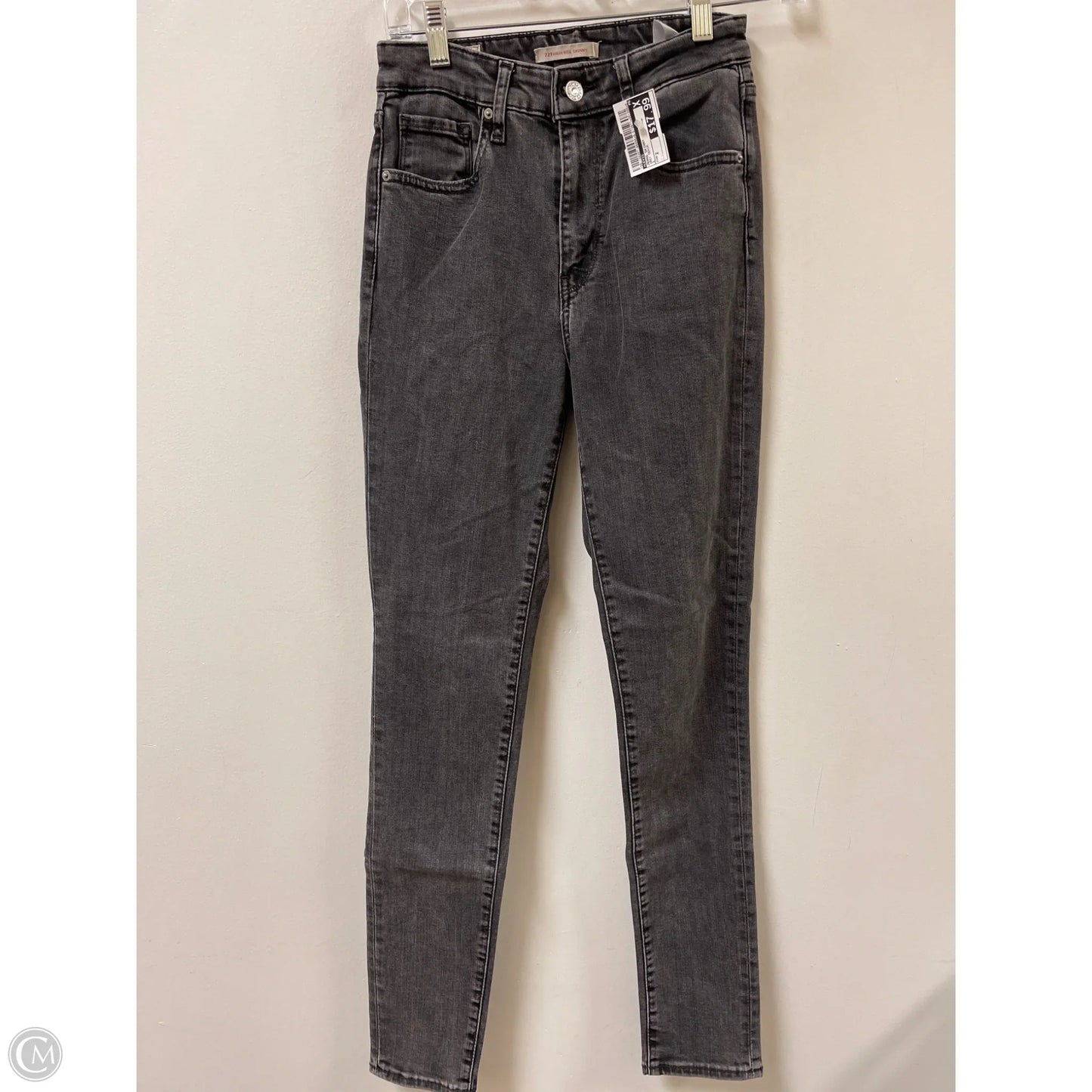 Jeans Skinny By Levis In Grey Denim, Size: 2