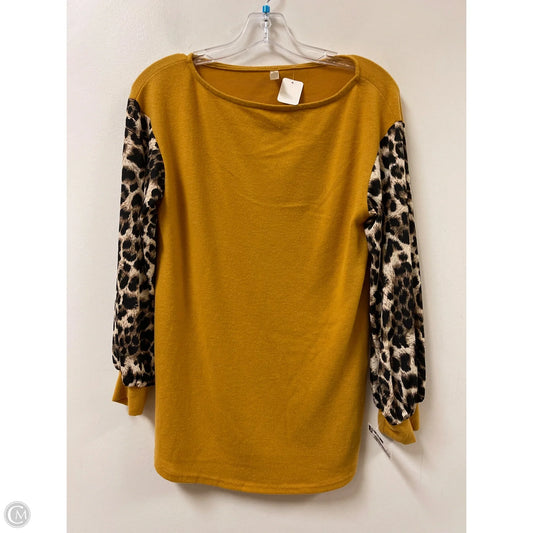 Top Long Sleeve By Emerald In Yellow, Size: S