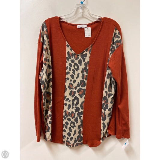 Top Long Sleeve By First Love In Orange, Size: S