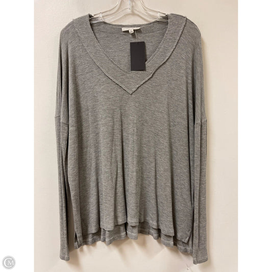 Top Long Sleeve By Final Touch In Grey, Size: S