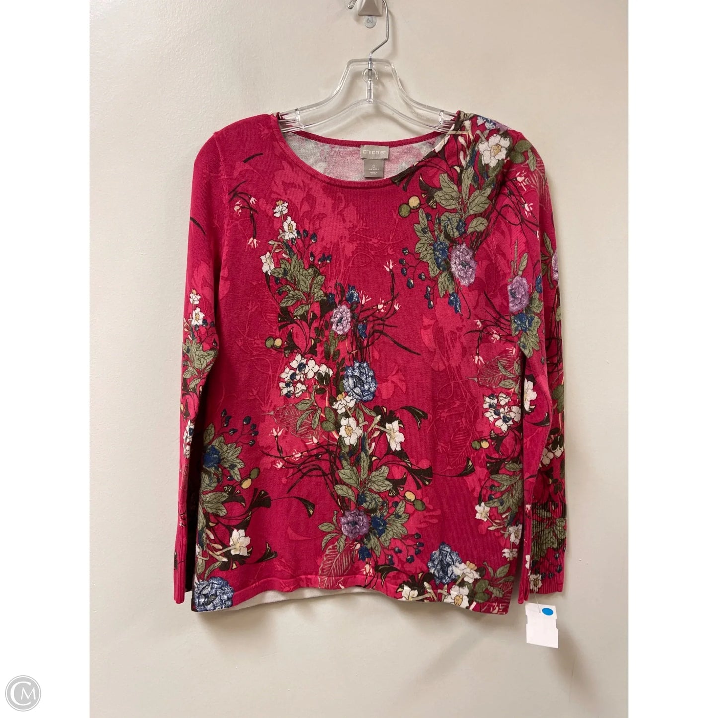 Top Long Sleeve By Chicos In Pink, Size: S