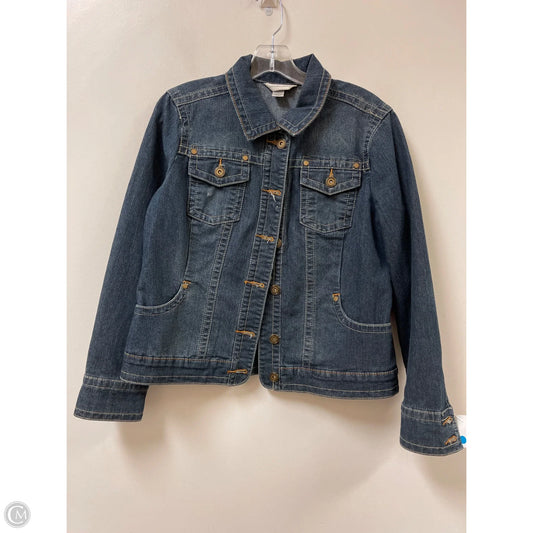 Jacket Denim By Christopher And Banks In Blue Denim, Size: L